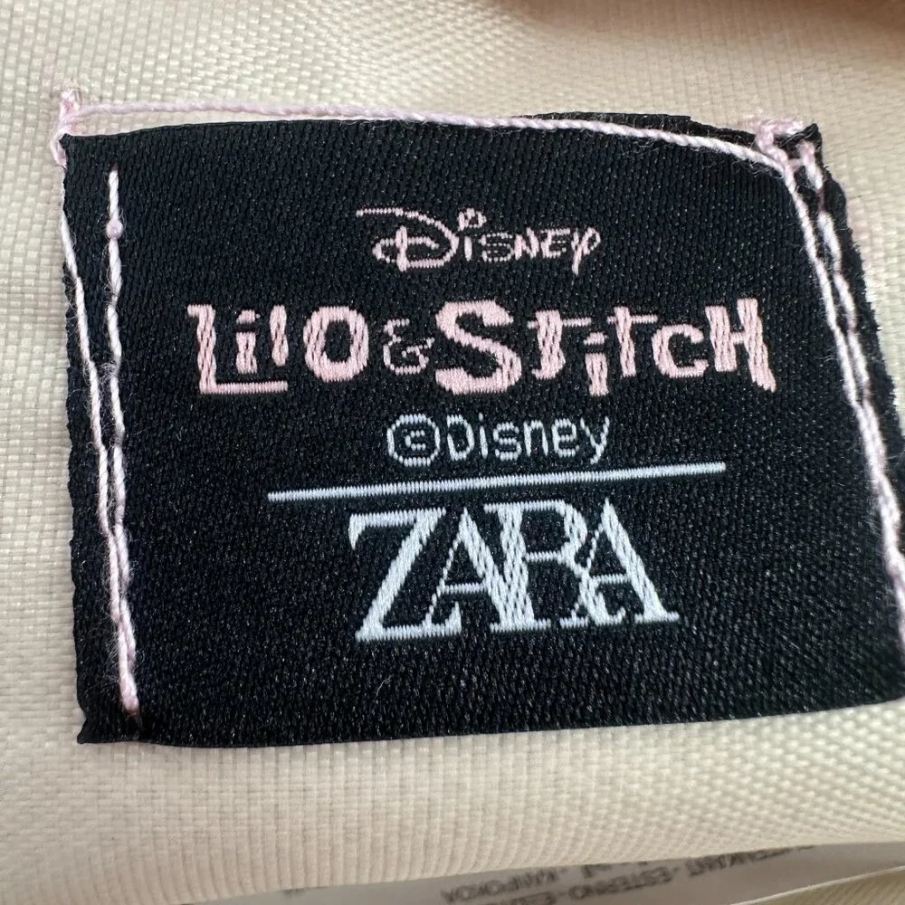 NEW! Disney Lilo &‎ Stitch Plush Backpack Beige Turquoise Sequin Pocket detail